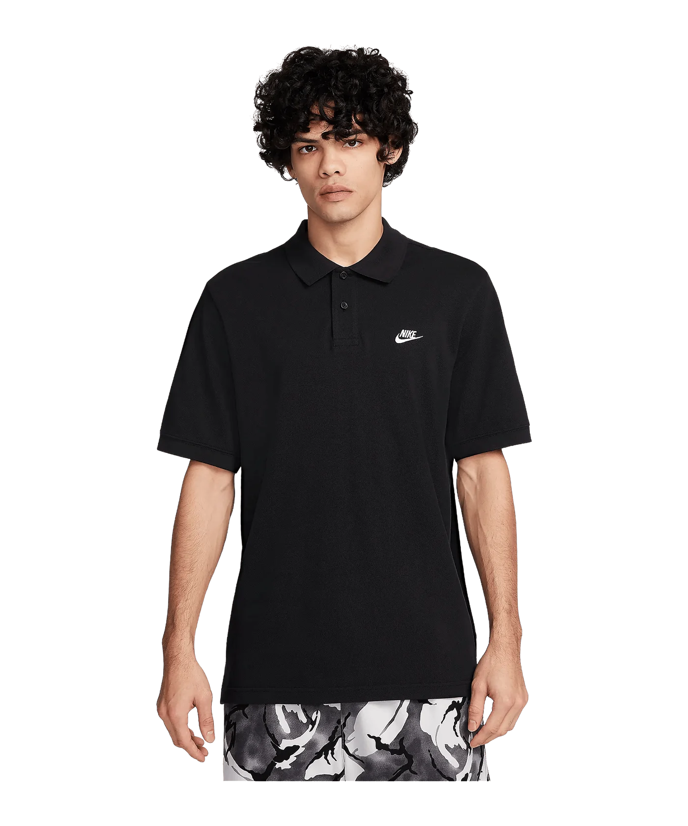 Nike Club Poloshirt Schwarz Weiss F010