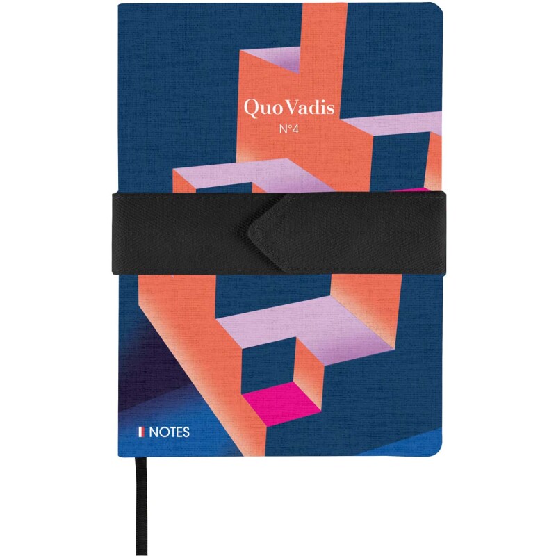 Quo Vadis - Carnet de notes - Français - Iconique - Multicolore - Pages Lignées - 15x21 cm - Toile (effet tissé)
