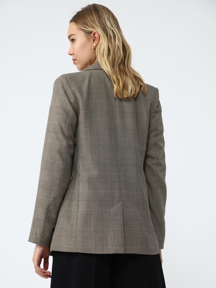 Blazer de abotoamento duplo - Tons de marrom