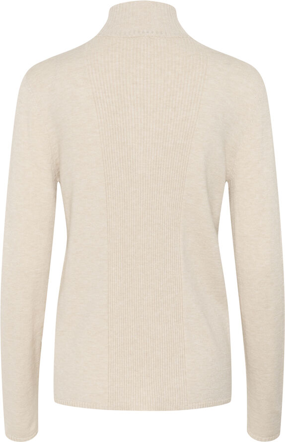 Cream CRDela High Neck Pullover Oat melange