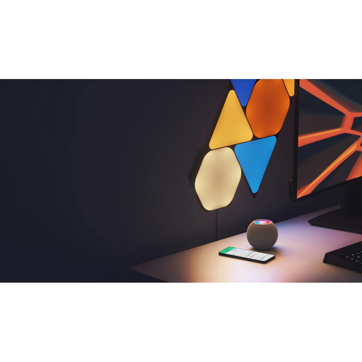 Nanoleaf Shapes Ultra Black Hexagon utvidelsespakke (3 paneler)