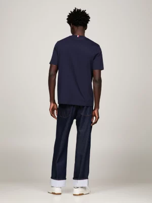 Camiseta de gola redonda com estampa de logotipo