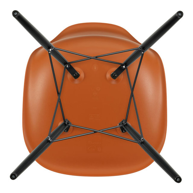 Eetkamerstoel DSW Rusty orange RE esdoorn zwart