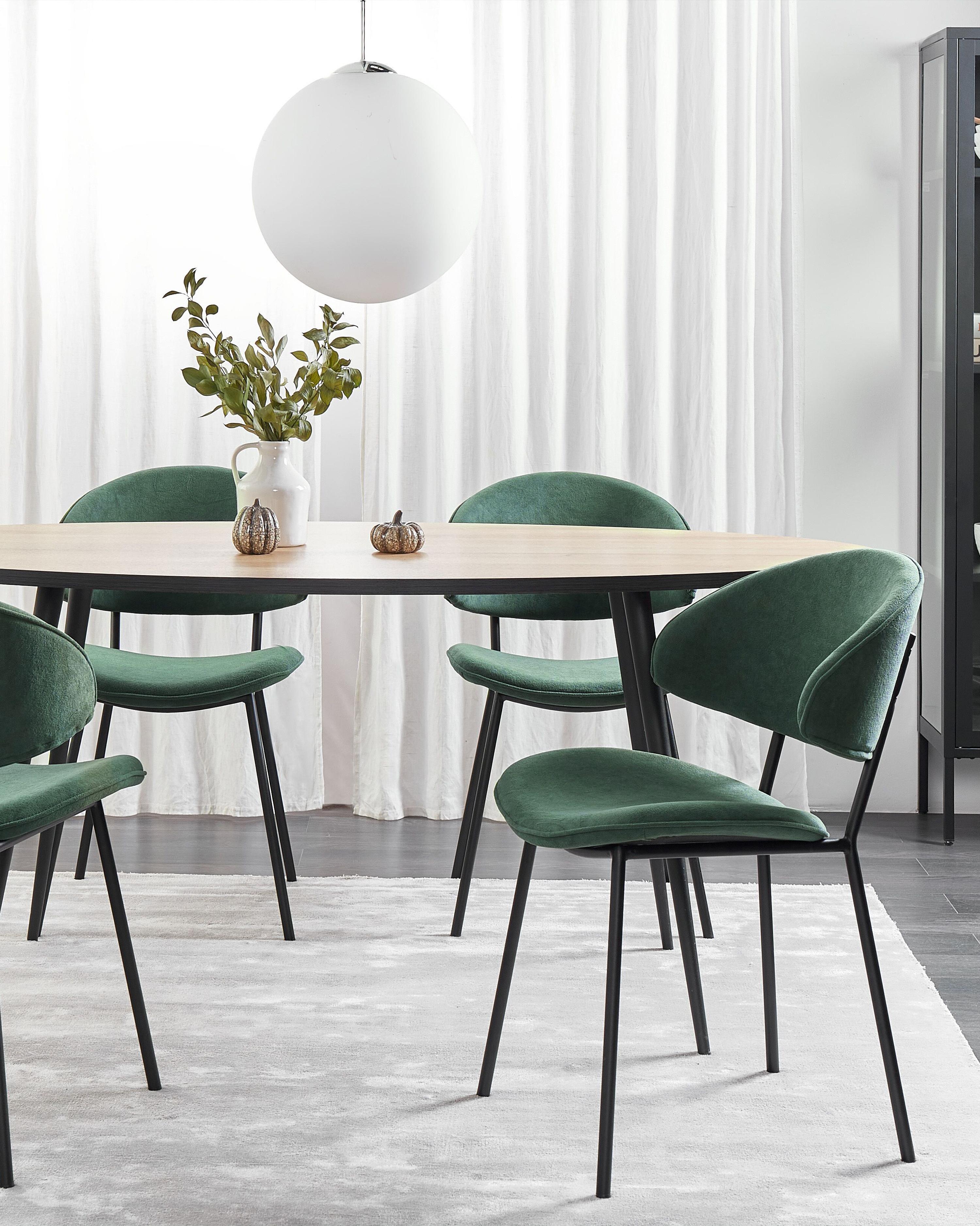 Set van 2 eetkamerstoelen KIANA Donkergroen