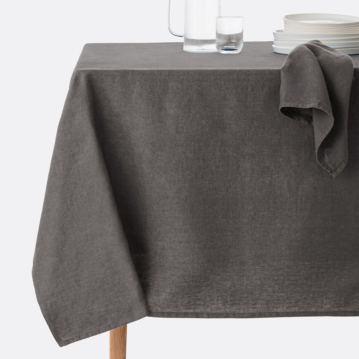 LA REDOUTE INTERIEURS<br>Toalha de mesa em linho lavado, Victorine