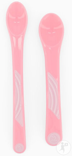 Twistshake Set De Cuillères +6 Mois Rose Pastel 2 Pièces