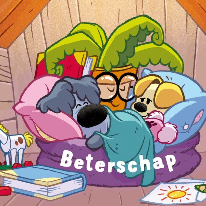 Woezel en Pip | Beterschapskaart | Uitrusten