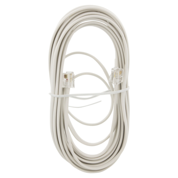 Q-Link telefoon aansluitsnoer modulair 2RJ11 plug 5 meter wit