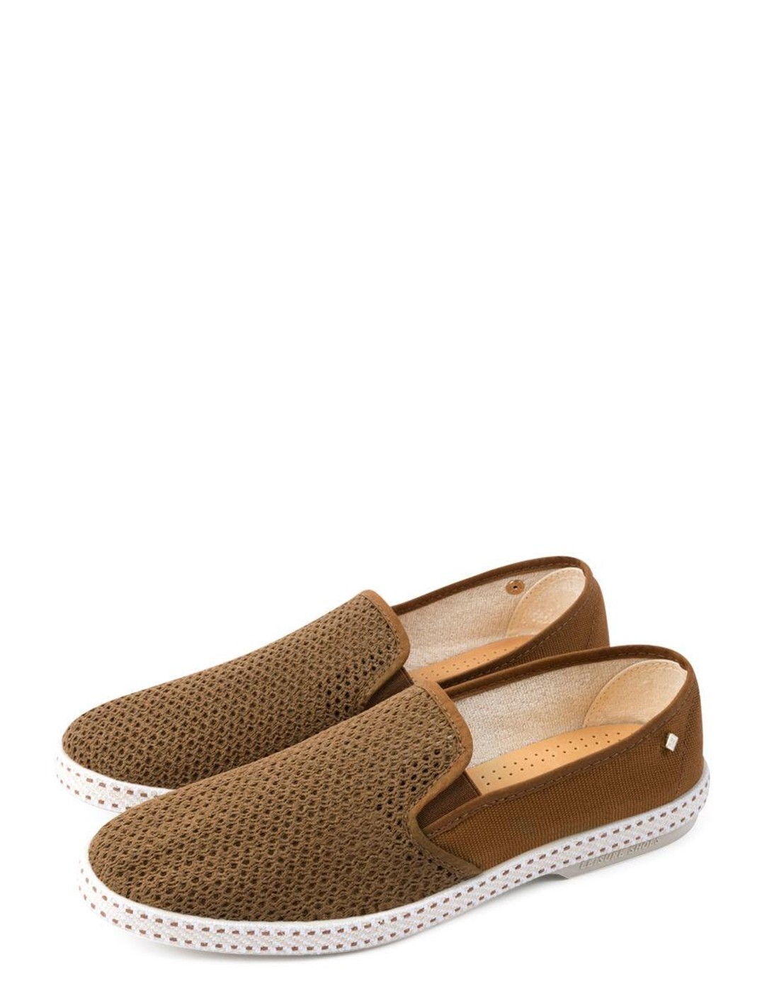 rivieras espadrilles homme classic canvas & mesh miel