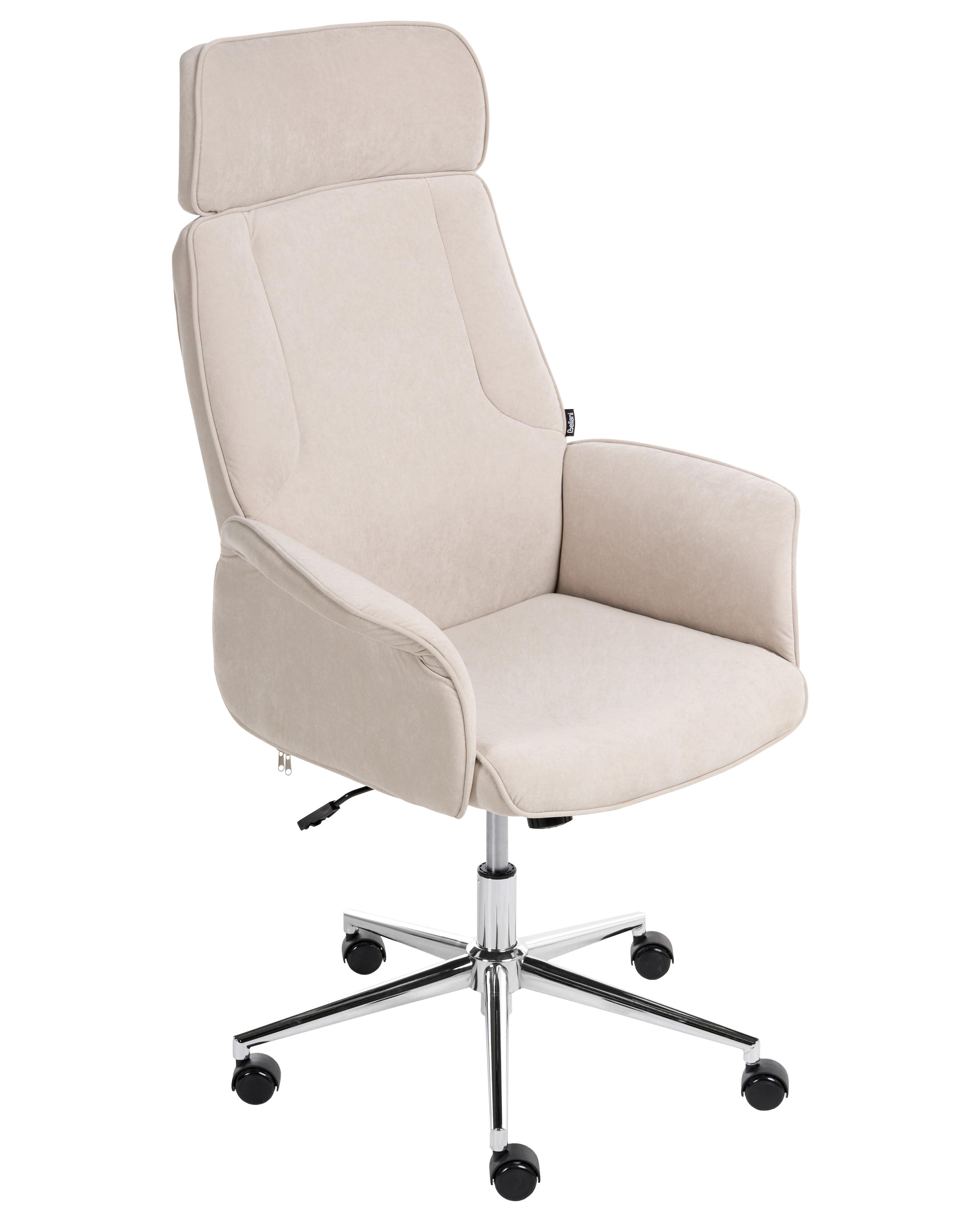 Bureaustoel PILOT Fluweel Lichtbeige