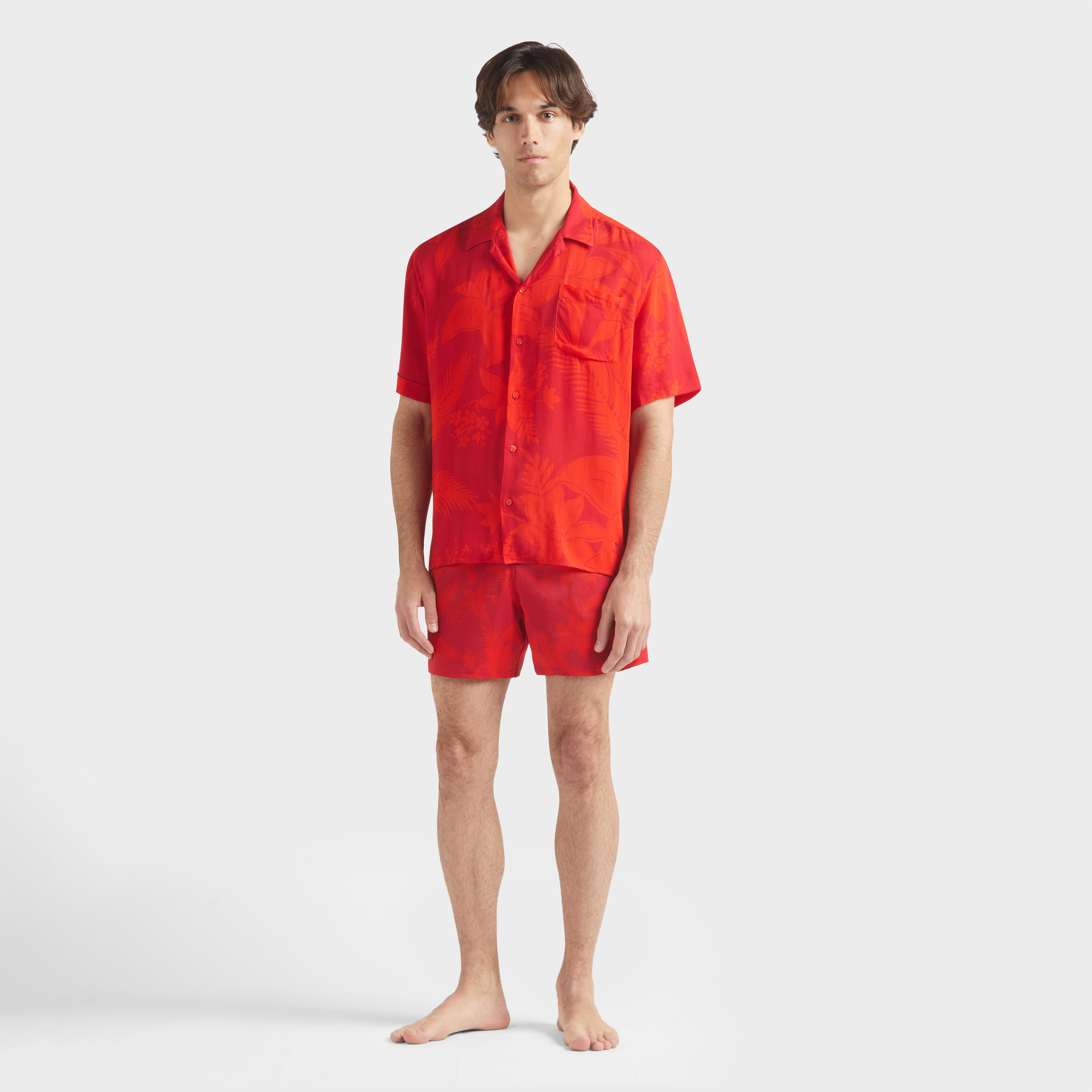 Chemise bowling en viscose homme Flower Power