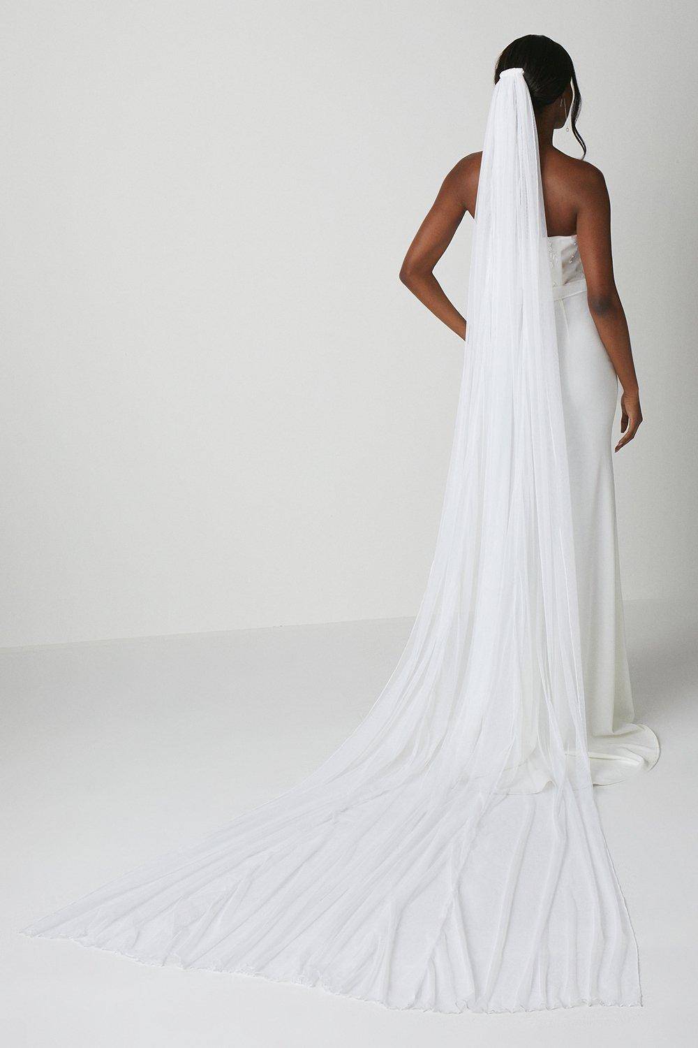 Coast Voile de Cathédrale Premium en Tulle Uni Doux