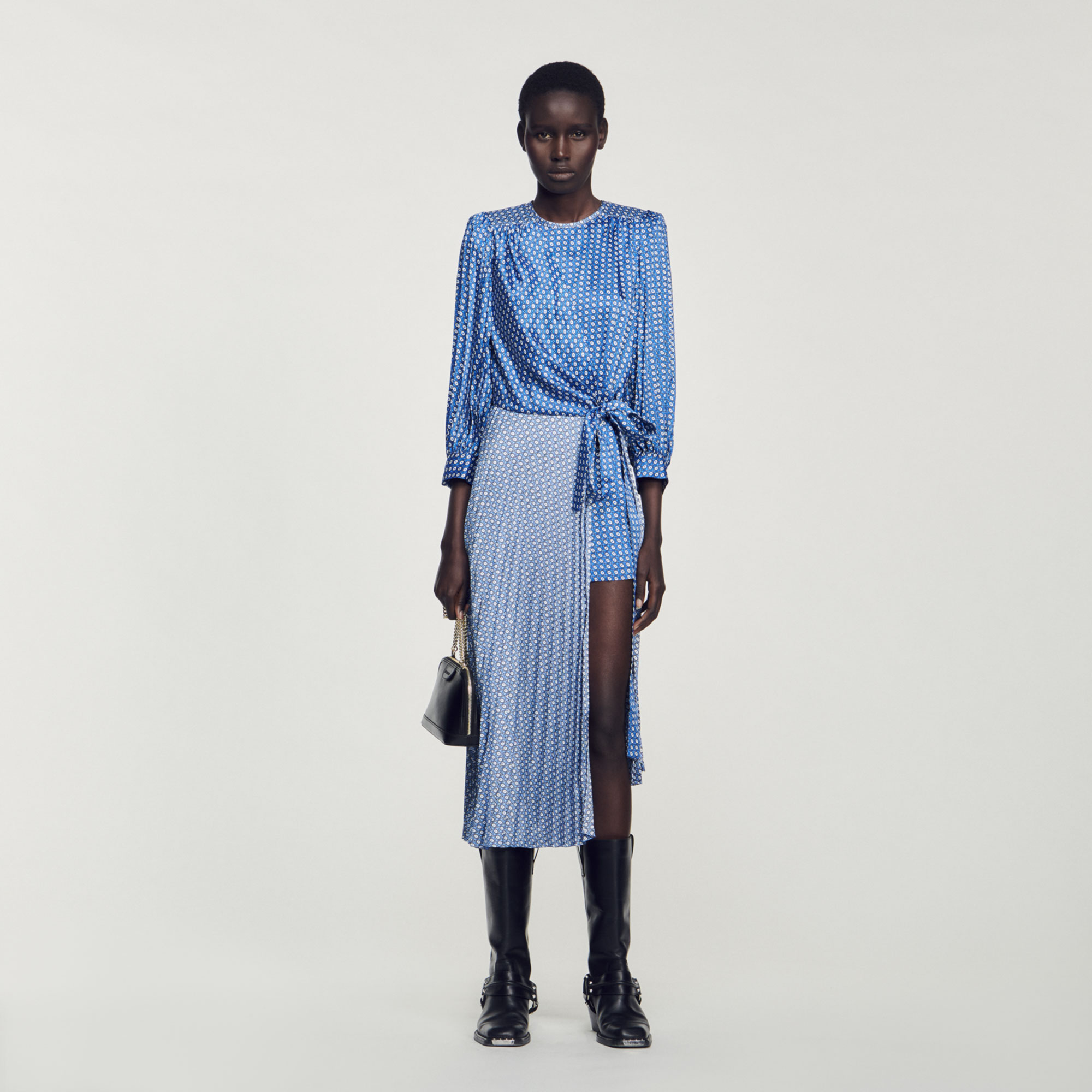 Robe longue imprime cravate