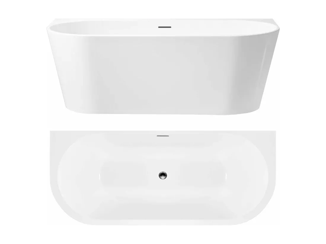 Baignoire Acrylique Murale Rea Capri 160Cm White