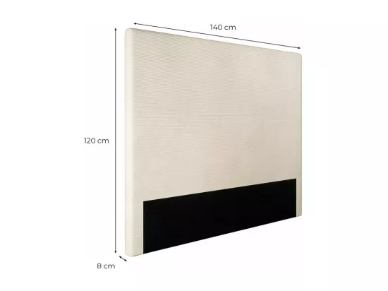 Tête de lit NUMA en velours côtelé - Taupe - Largeur 140 cm