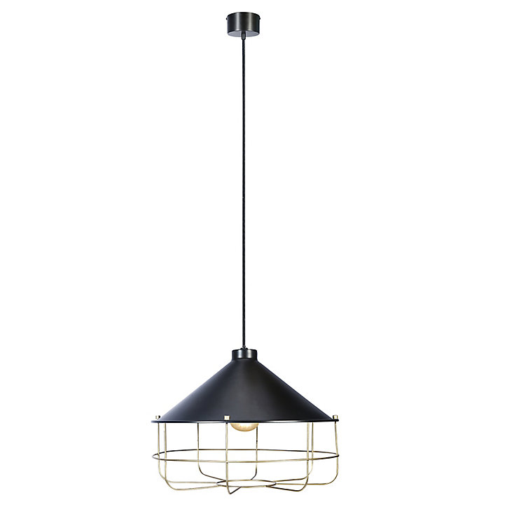 Suspension Yondair E27 IP20 noir 32cm