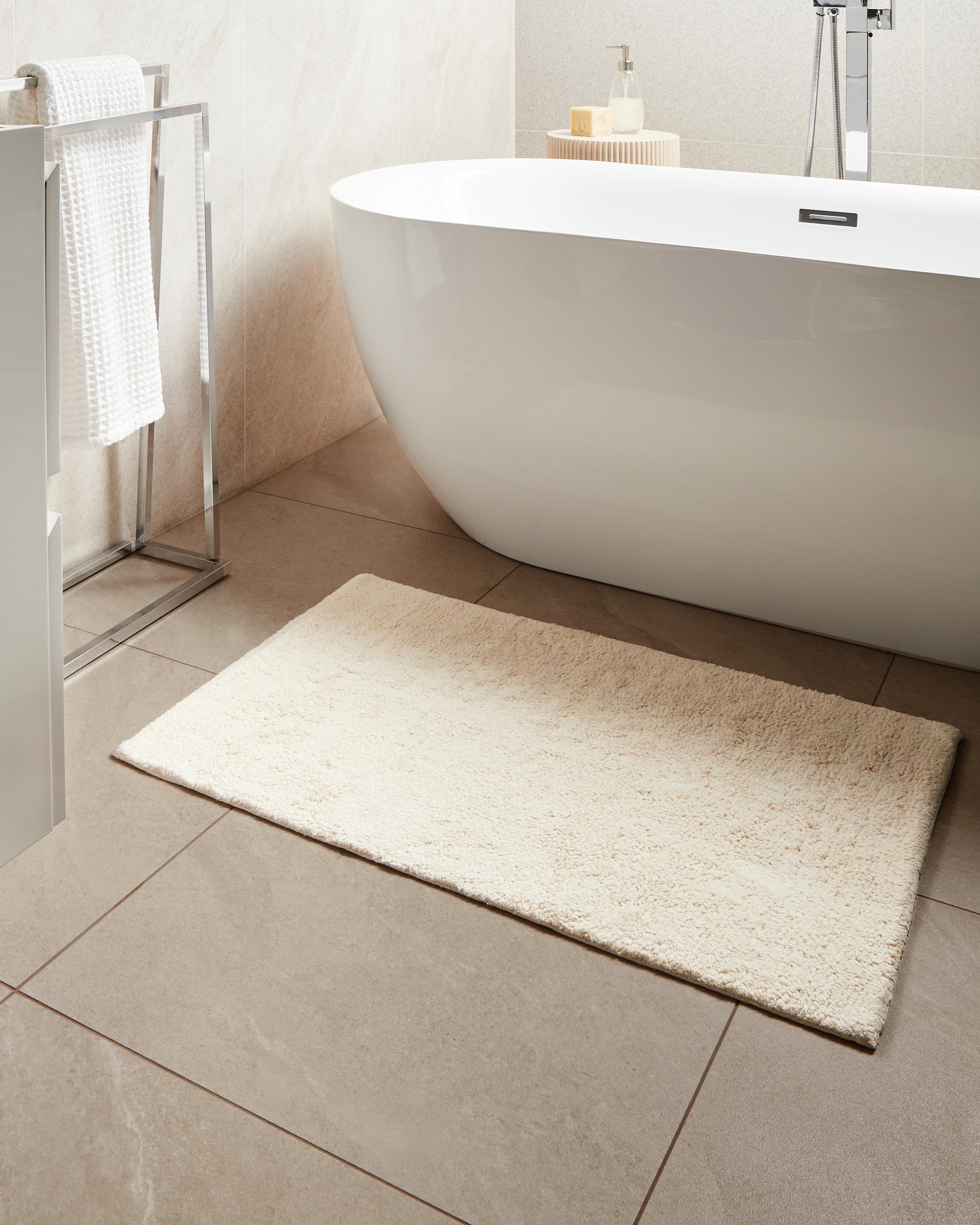 Badmat GOELA Gebroken wit 60 x 90 cm Katoen