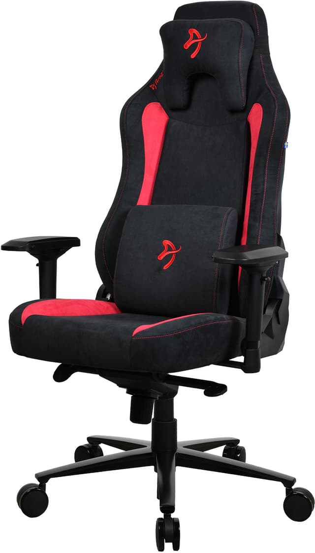 Arozzi Vernazza Supersoft Fabric gaming-stol (sort/rød)