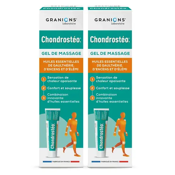 Gel de Massagem Aquecedor Granions Chondrostéo - Dor nas Articulações, Pacote com 2 géis de 100ml