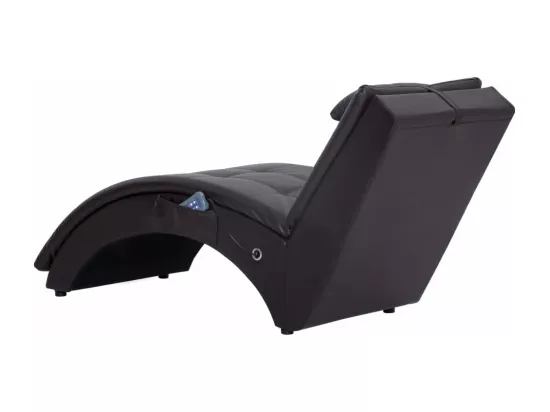 Prolenta Premium - Chaise longue de massage avec oreiller Marron Similicuir
