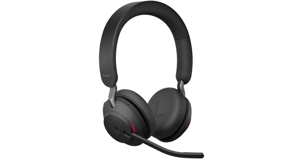 JabraEvolve2 65 on-ear headset  (Zwart, UC, USB-A, Oplader)