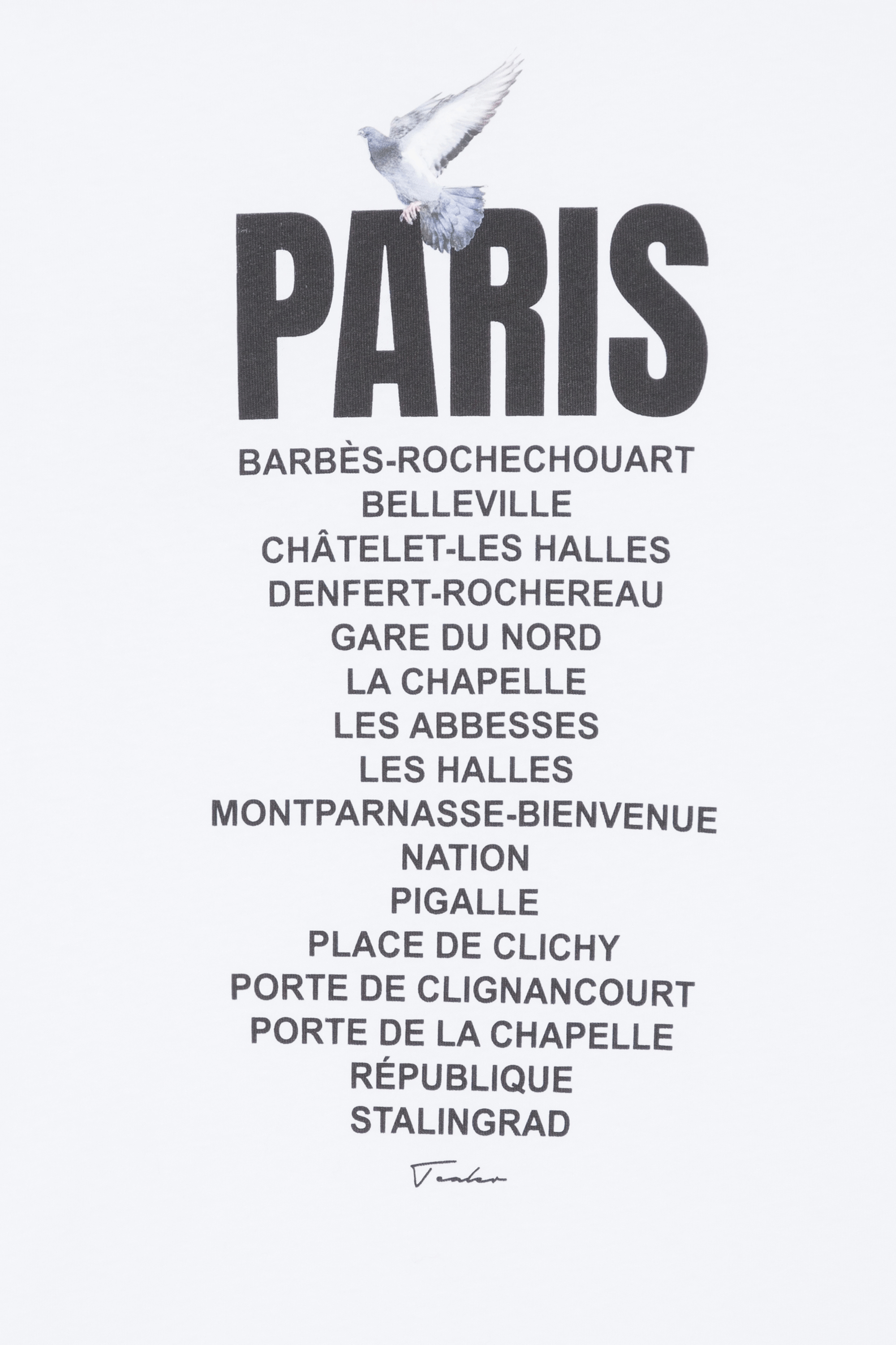TEALER T-shirt  TS PARIS CITY DISTRICT WHITE Blanc
