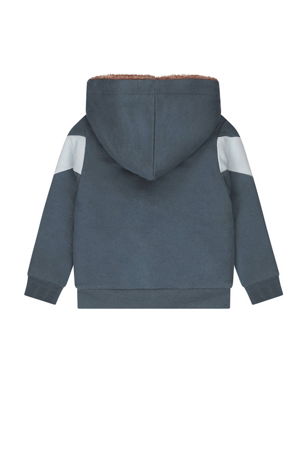 Dirkje baby vest donkerblauw/lichtblauw/bruin