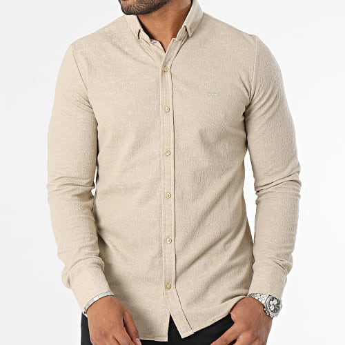 Chemise Manches Longues Beige