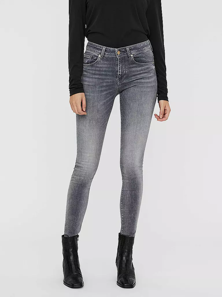VERO MODA Jeans Slim Fit VMLUX grau
