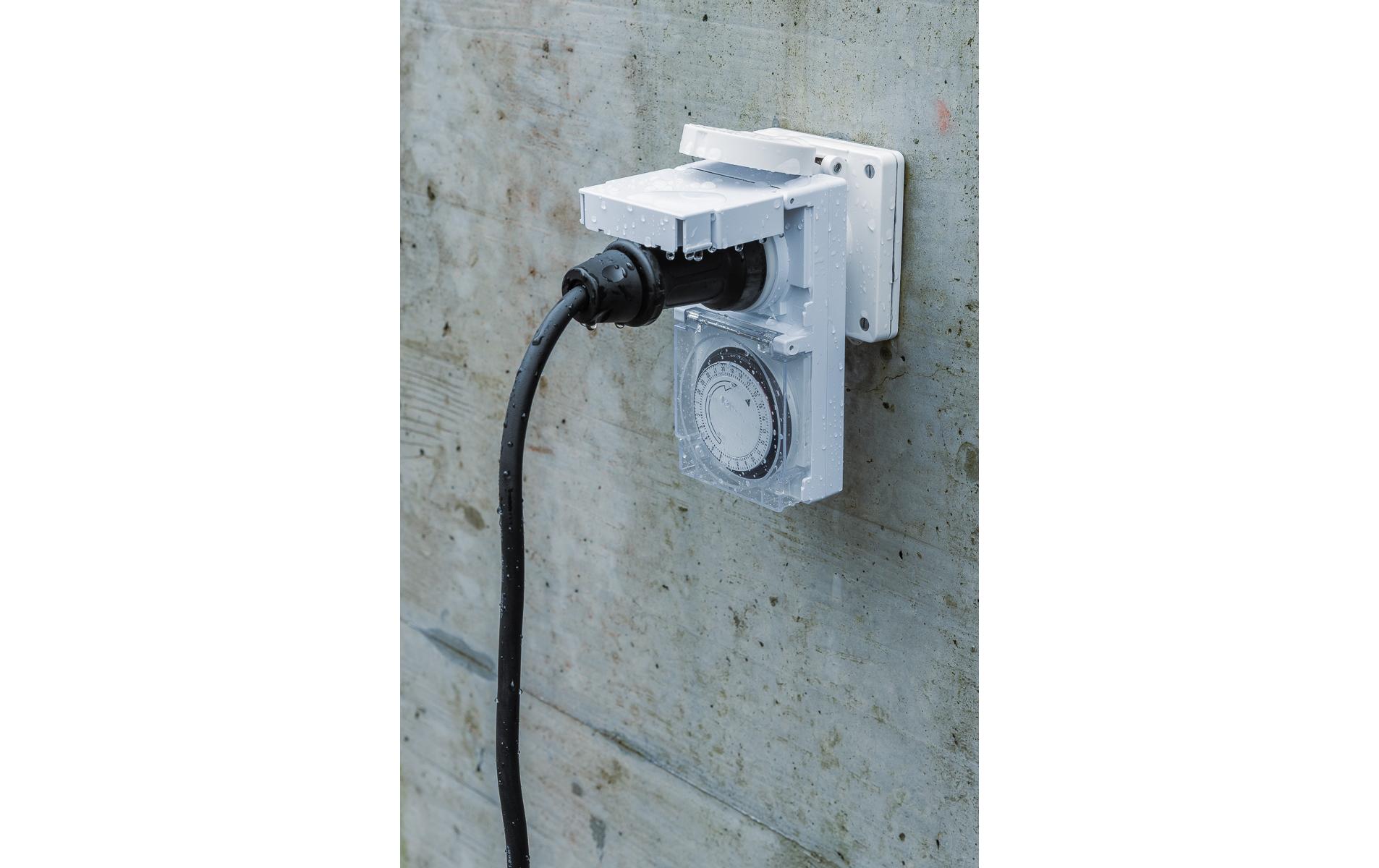 Zeitschaltuhr IP55 24 h MechanischZeitschaltuhr für die Zwischenstecker-Montage