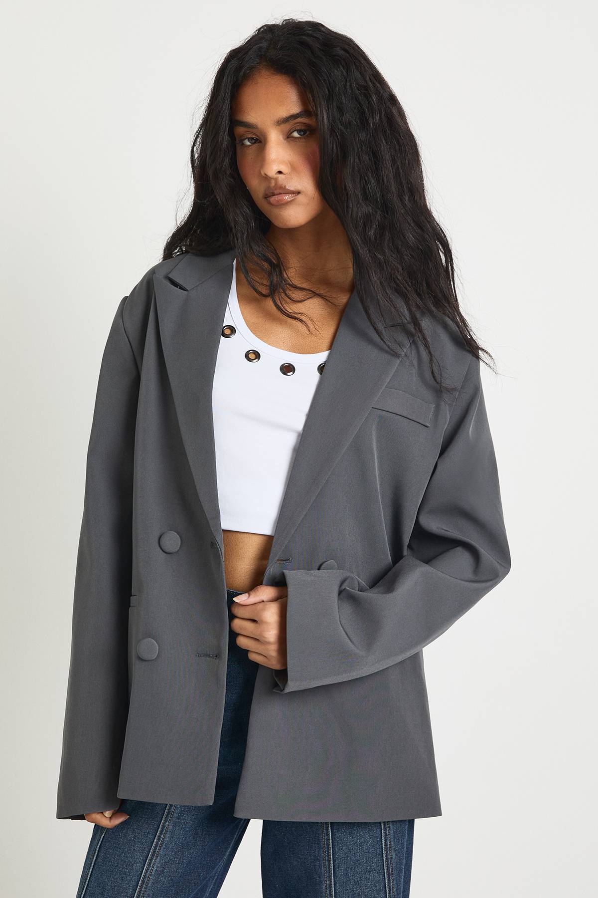 boohoo Blazer de costume ample