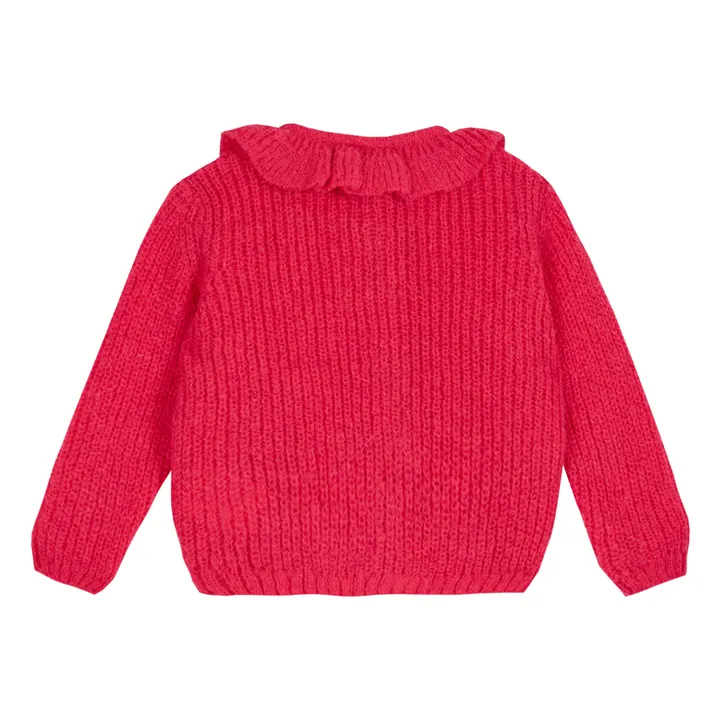 Emile et Ida Cardigan Col Volants | Rose fuschia
