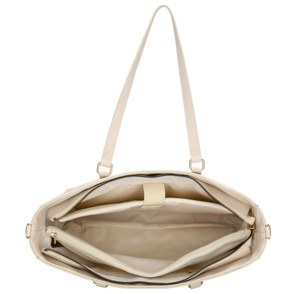 Charm London Birmingham Shopper 15,6 Inch Crème