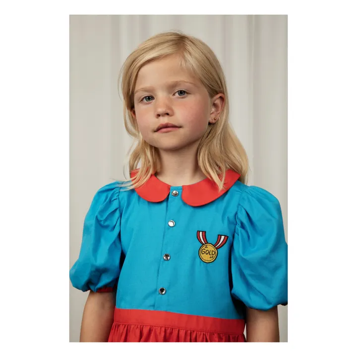 Mini Rodini Robe Médaille Coton Bio | Rouge