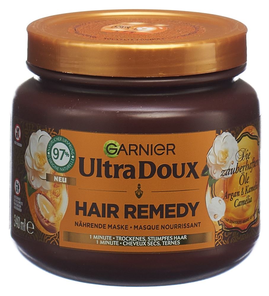 ULTRA DOUX Hair Remedy Maske<br>340 ml, Topf, Argan & Camelia
