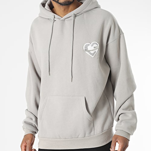 Sweat Capuche M22647 Gris Clair