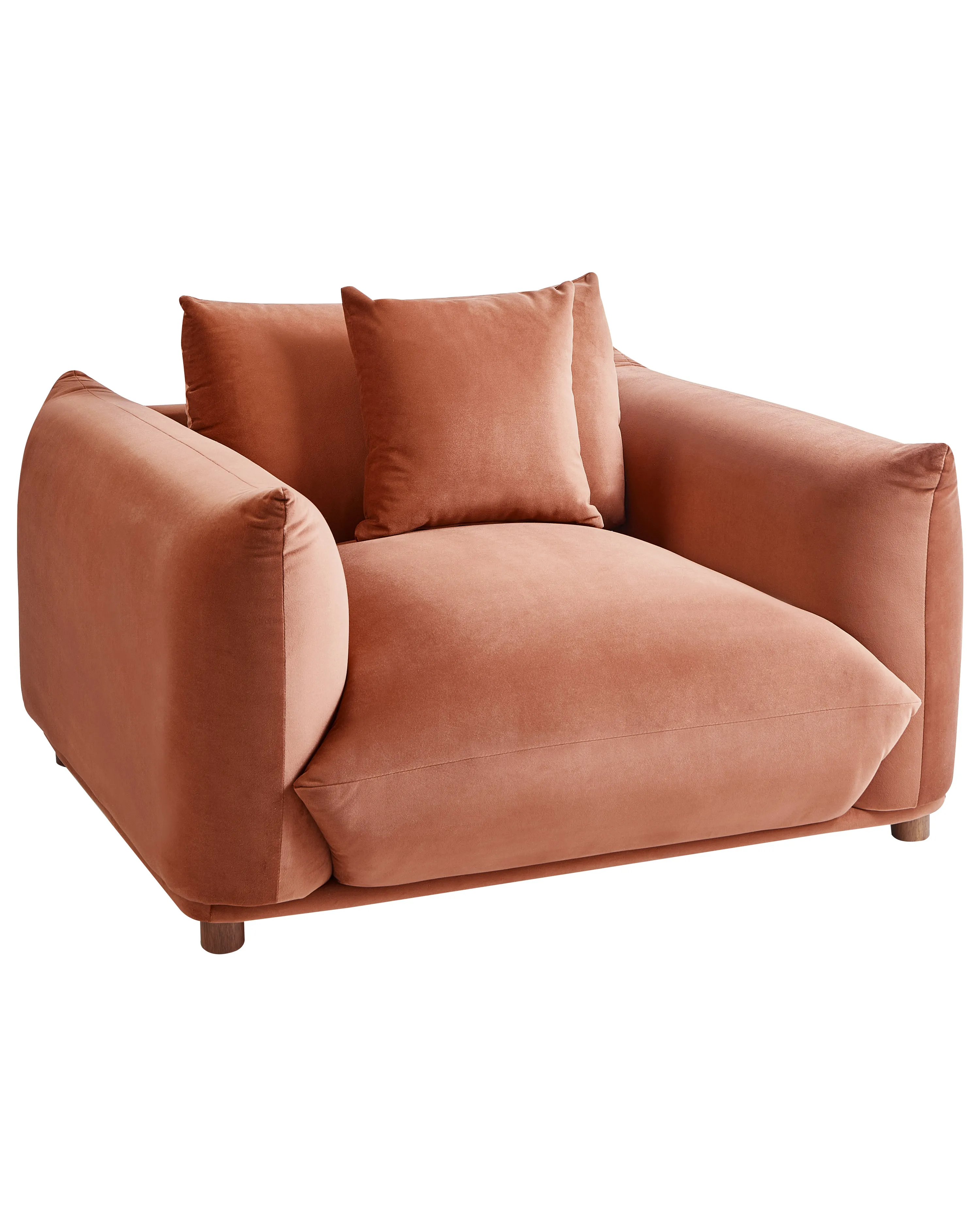 Fauteuil LUVOS Fluweel Goudbruin