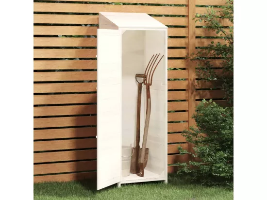 Remise de jardin Blanc 55x52x174,5 cm Bois de sapin solide