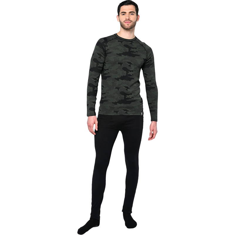 Bula Camo Merino Uld Crew Skiundertrøje Herre
