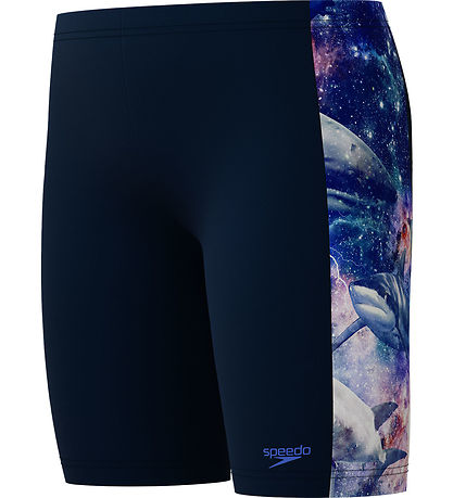 Speedo Badehose - Digital Panel Jammer - Navy m. Haie
