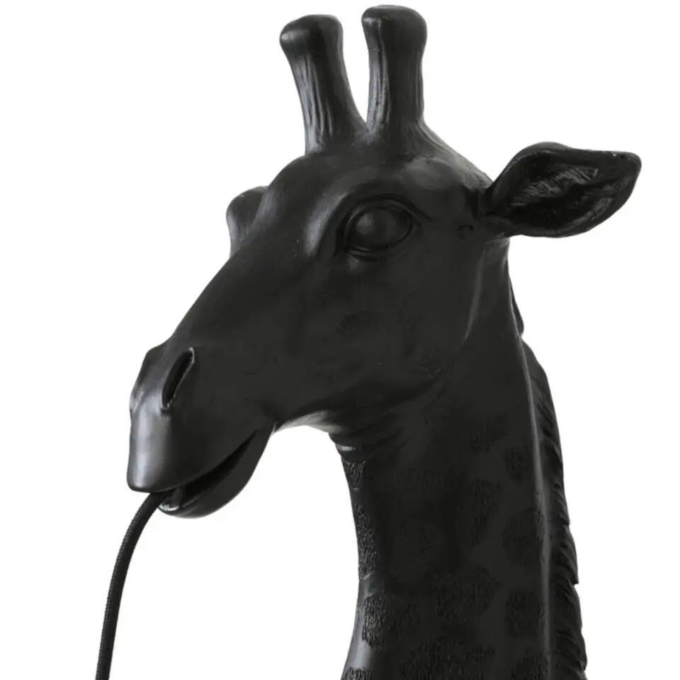 Wandlamp Giraffe - Zwart - 20.5x19x61cm