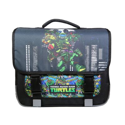 Cartable Tortues Ninja 38 cm - 2 compartiments - noir - Bagtrotter