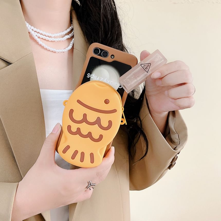 Edgin - Poppenhoesje voor mobiele telefoon met schouderband - Samsung Galaxy Z Flip 3 / Flip 4 / Flip 5