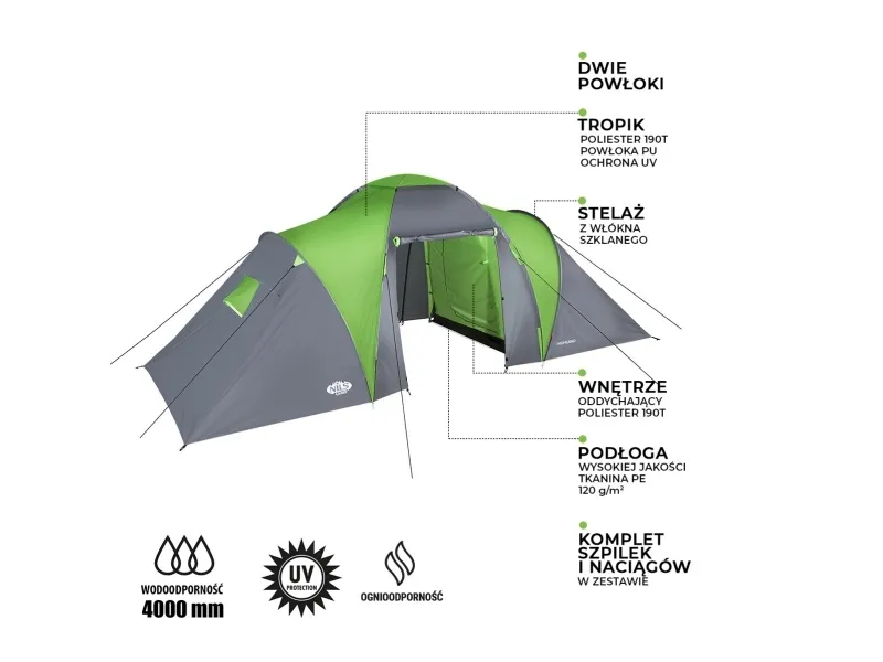 Nils Extreme NC6031 vandretelt HIGHLAND NILS CAMP campingtelt