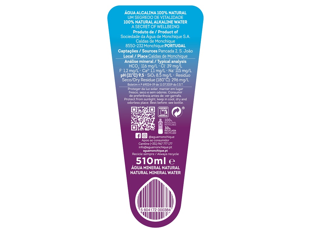 ÁGUA MONCHIQUE MINERAL NATURAL 0.51L
