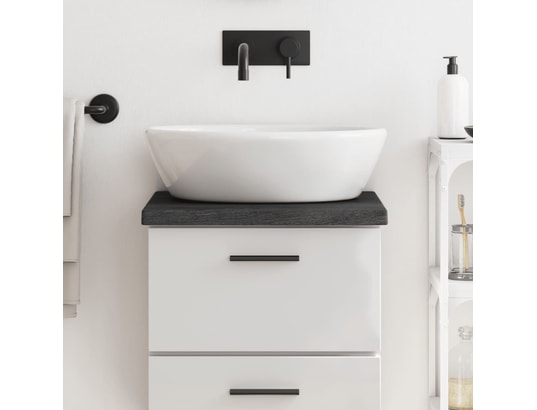 VIDAXL - Arrière de comptoir Comptoir de salle de bain gris foncé 40x40x4 cm bois traité
