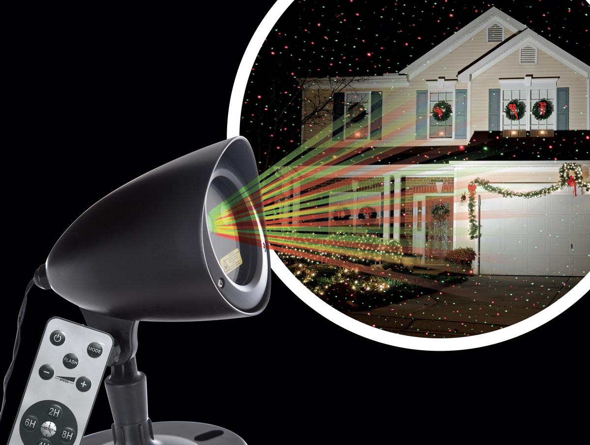 LASER EXTERIEUR MOUVEMENT ROUGE VERT AVEC TELECOMMANDE