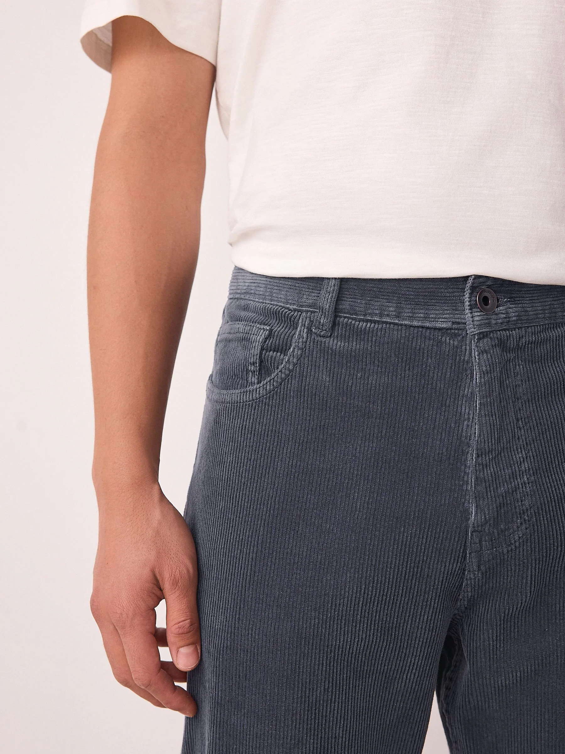 Blauw - Corduroy 5 Pocket Stretch Trousers