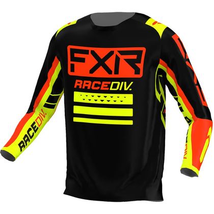 Maillot cross FXR CLUTCH PRO BLACK/NUKE RED/HIVIS 2022 - Noir