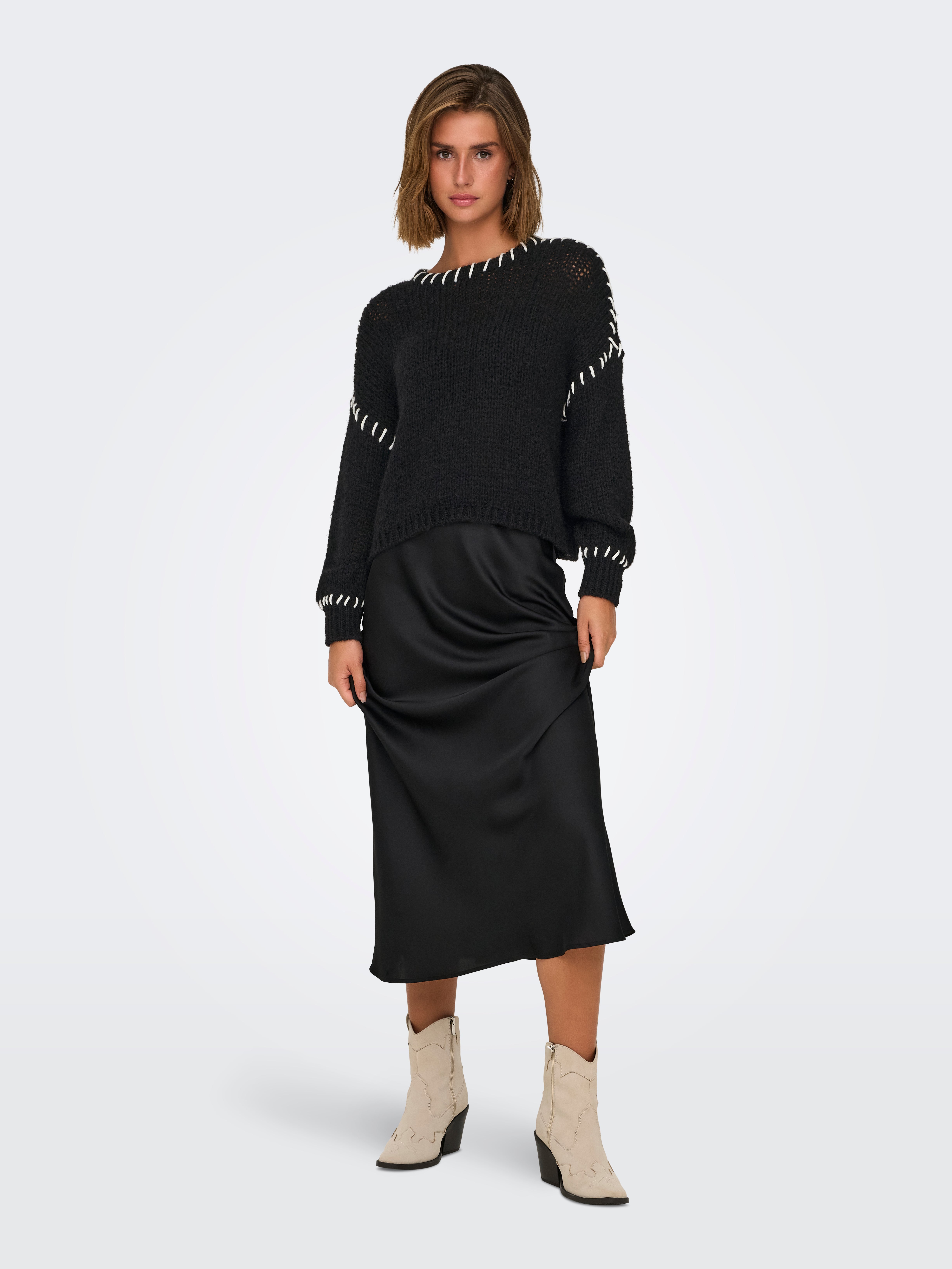 ONLDENISE Strickpullover Black